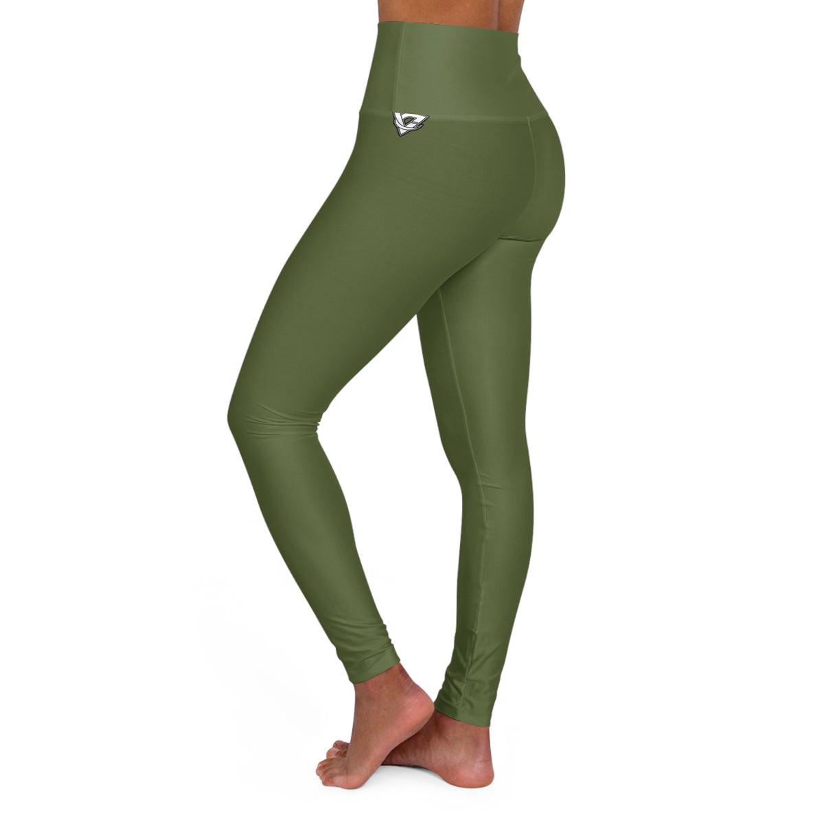Olive Green Essential High-Waisted Yoga Leggings