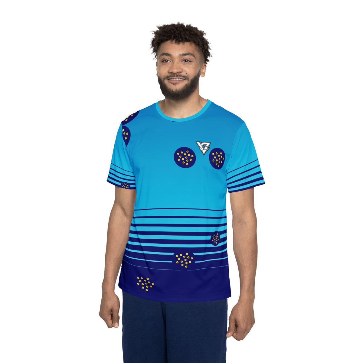 Golf Cobalt Spark Horizon Fade Men's Sports Jersey