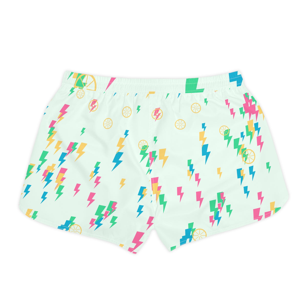 Cycling Mint Sorbet Bolt Strike Women's Athletic Shorts with Pockets