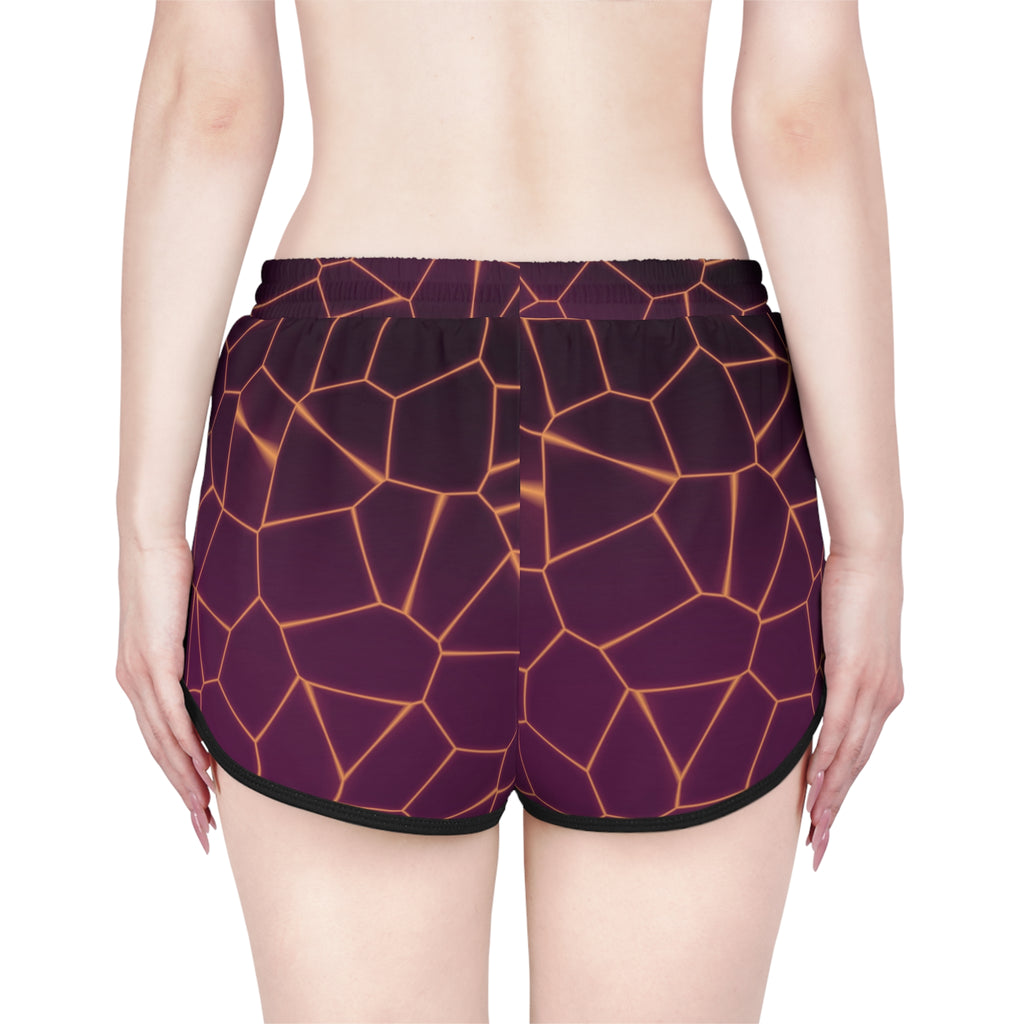 Women's Plum Spice Rift Relaxed Shorts — All-Over Print Running & Workout Shorts