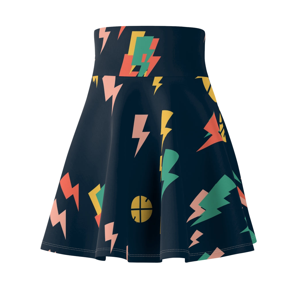 Basketball Coral Reef Bolt Strike Women's Athletic Skater Skirt