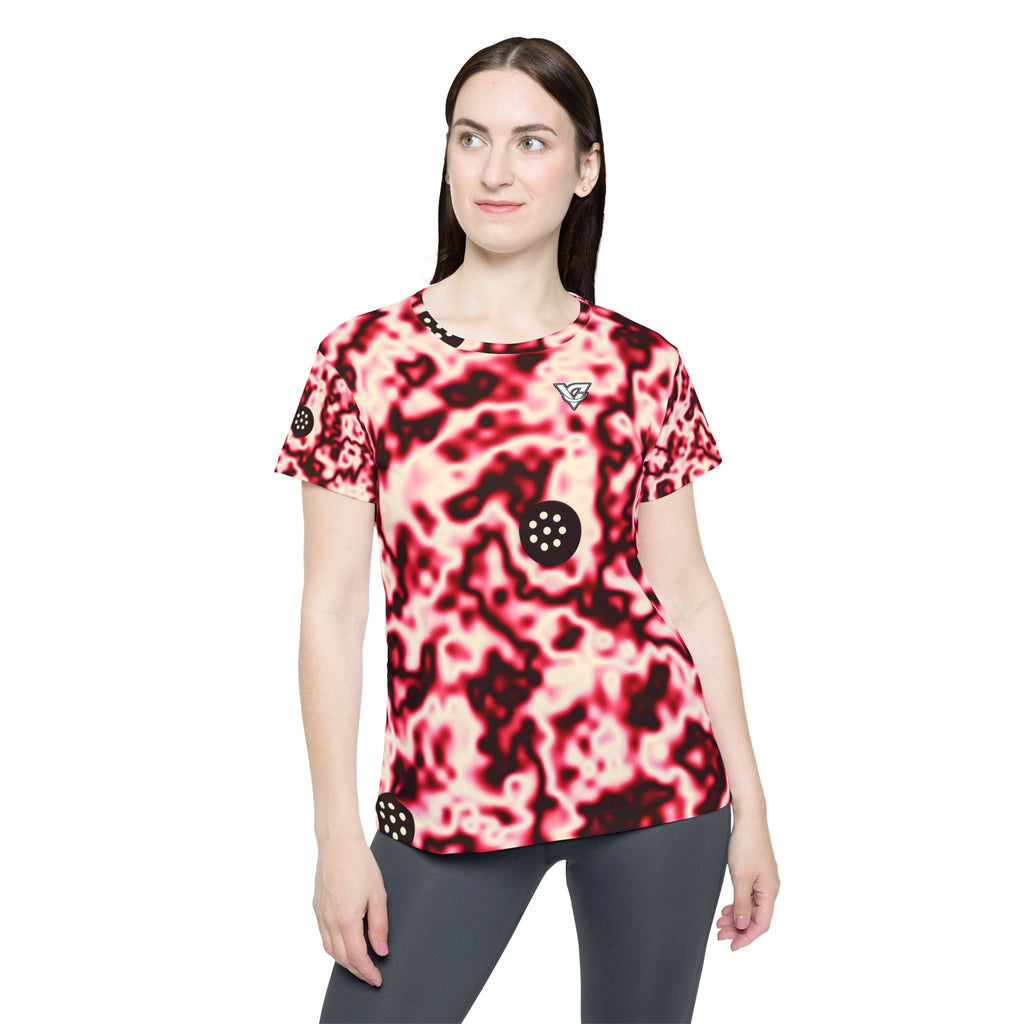 Pickleball Ruby Rush Marble Flow Women's Sports Jersey