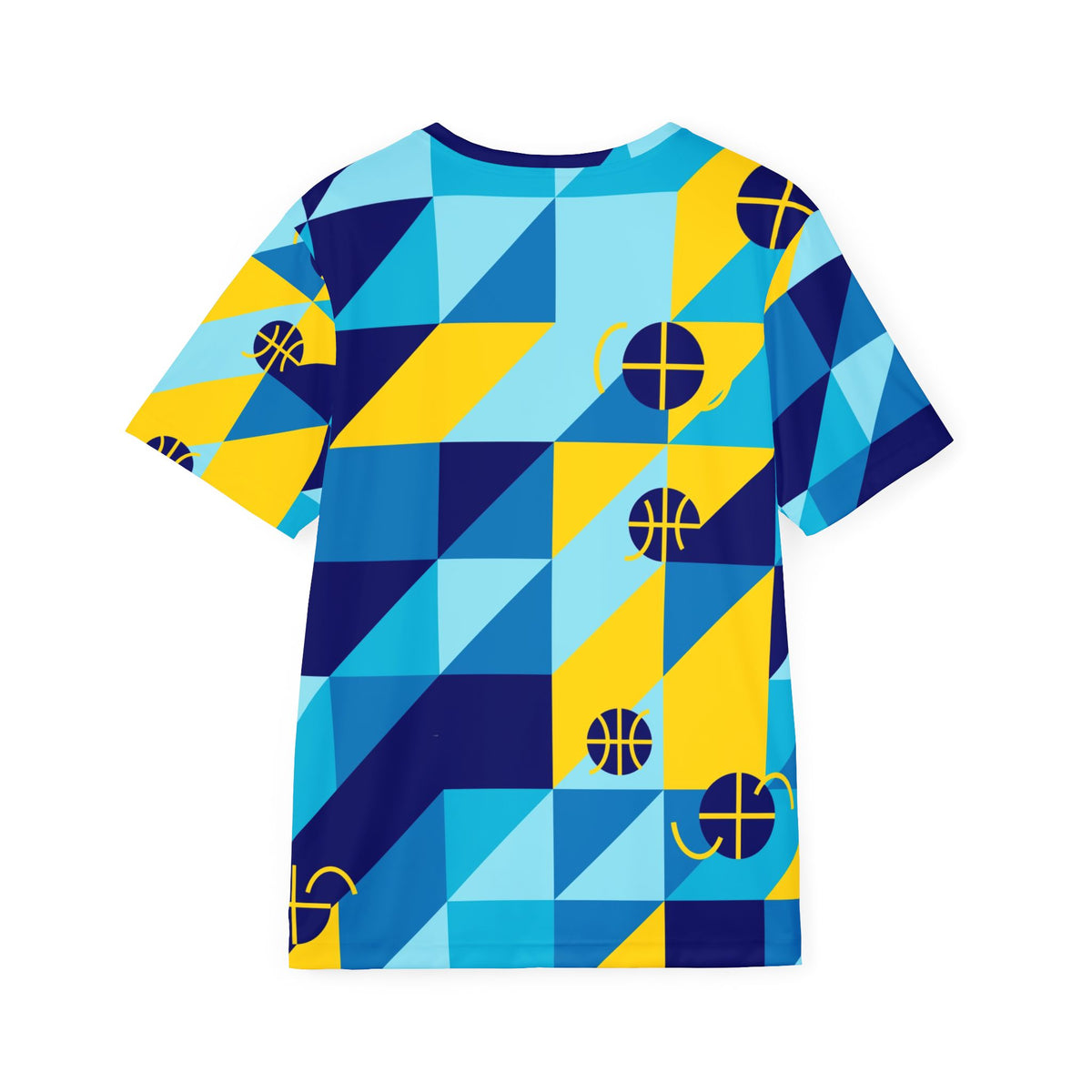 Basketball Cobalt Spark Prism Block Men's Sports Jersey