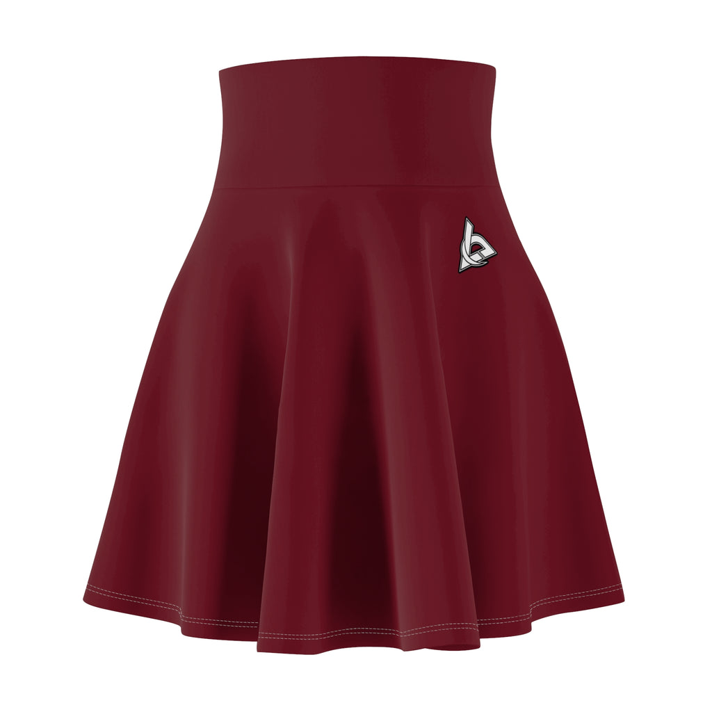 Vantacore Solid Maroon Women's Athletic Skater Skirt