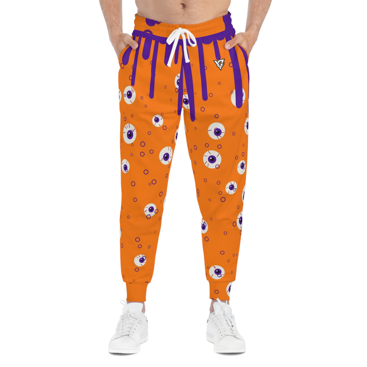 Halloween Pumpkin Orange Slime Drip Men's Joggers – All-Over Print Athletic Jogger Pants