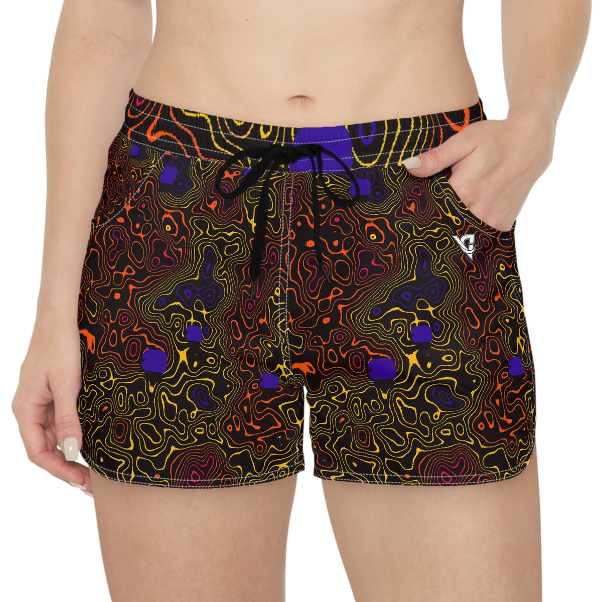 Combat Sports Hot Lava Topo Trail Women's Athletic Shorts with Pockets