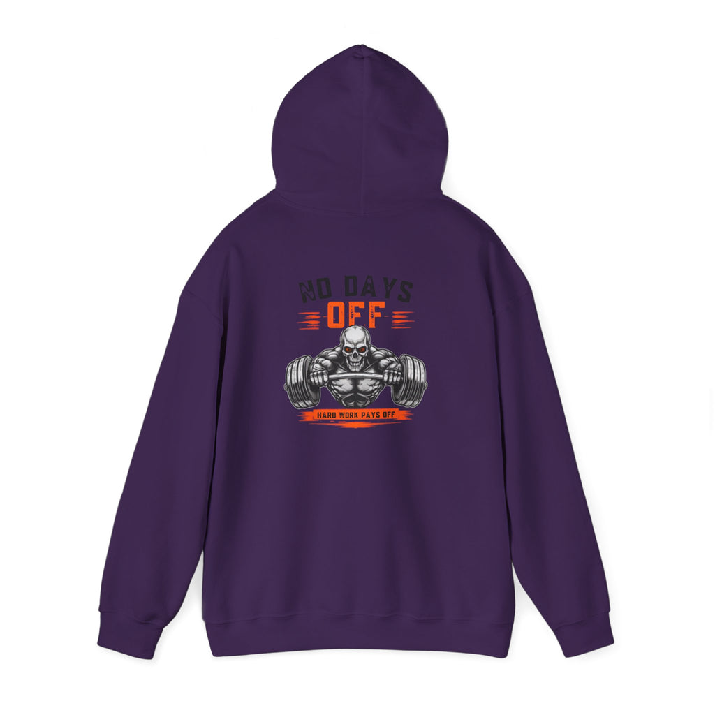 No Days Off | Heavy Hooded Sweatshirt
