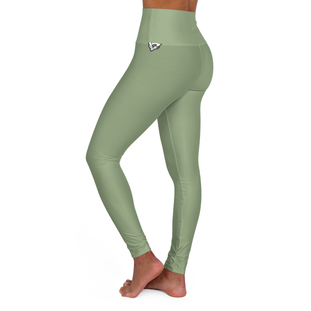 Sage Green Essential High-Waisted Yoga Leggings