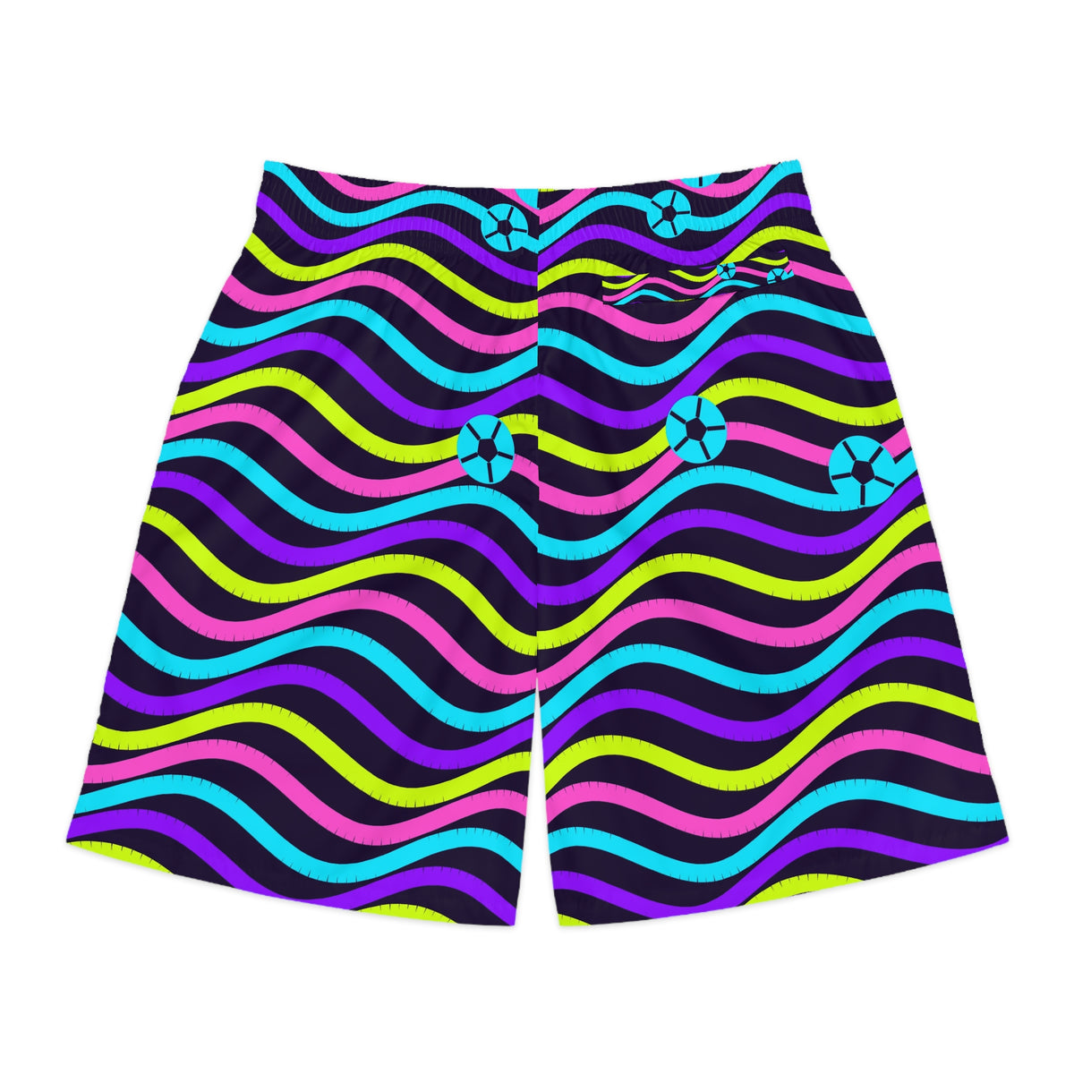 Soccer Violet Volt Wave Rider Men's Athletic Shorts with Pockets