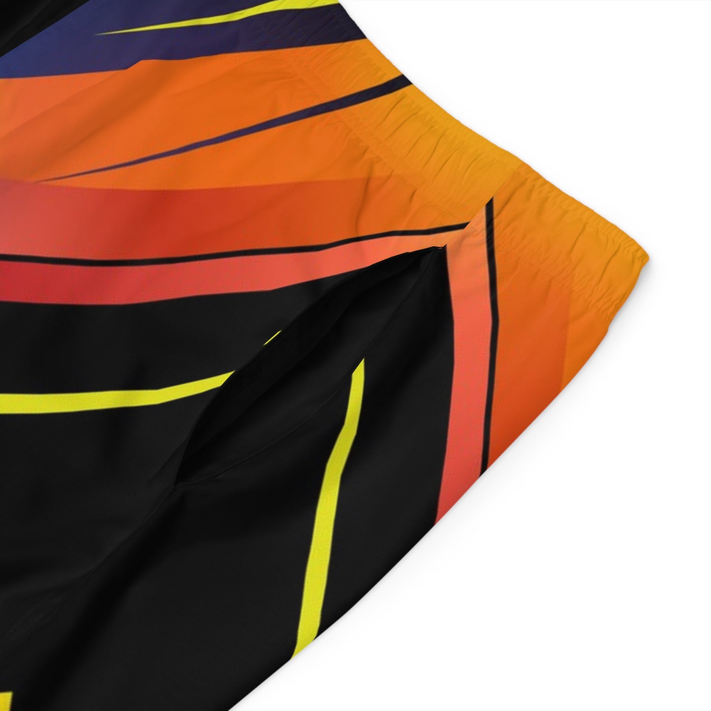 Men's Athletic Board Shorts – Retro Gradient Lightning Graphic