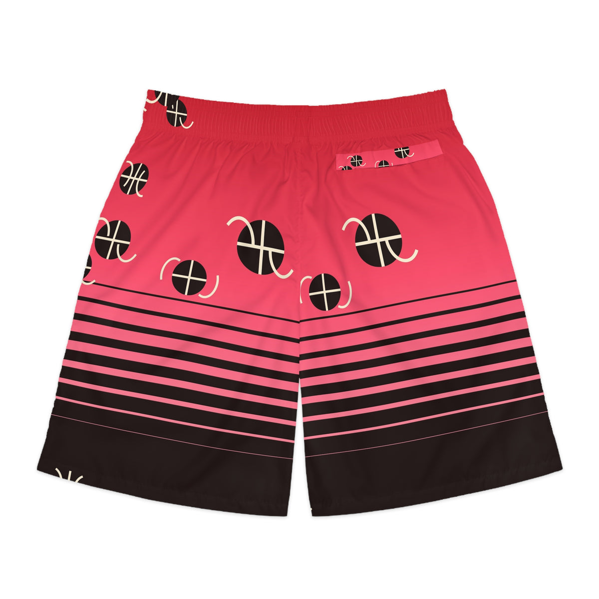 Basketball Ruby Rush Horizon Fade Men's Athletic Shorts with Pockets