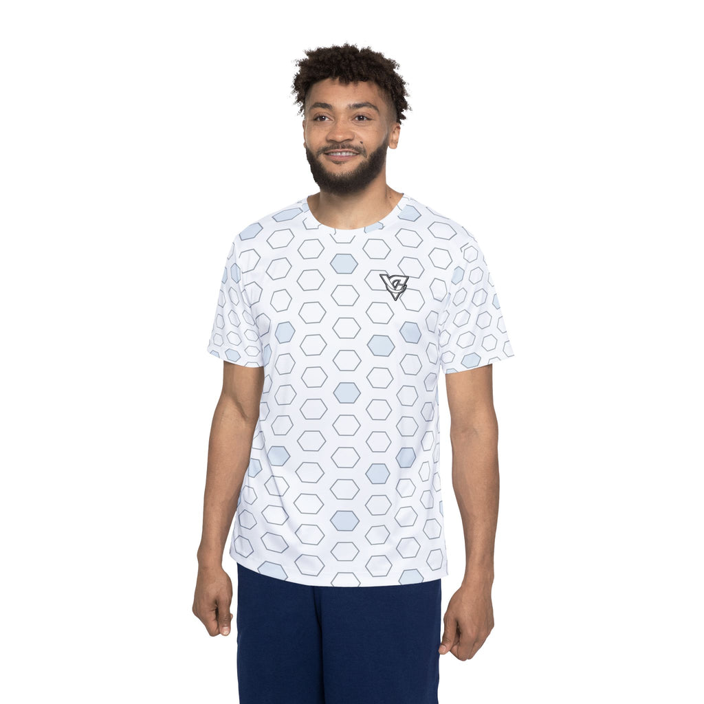 Soccer Arctic White Hex Pitch Men's Sports Jersey