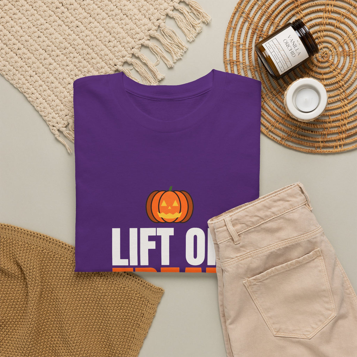 Lift Or Treat | Men's Halloween Graphic Gym T-Shirt