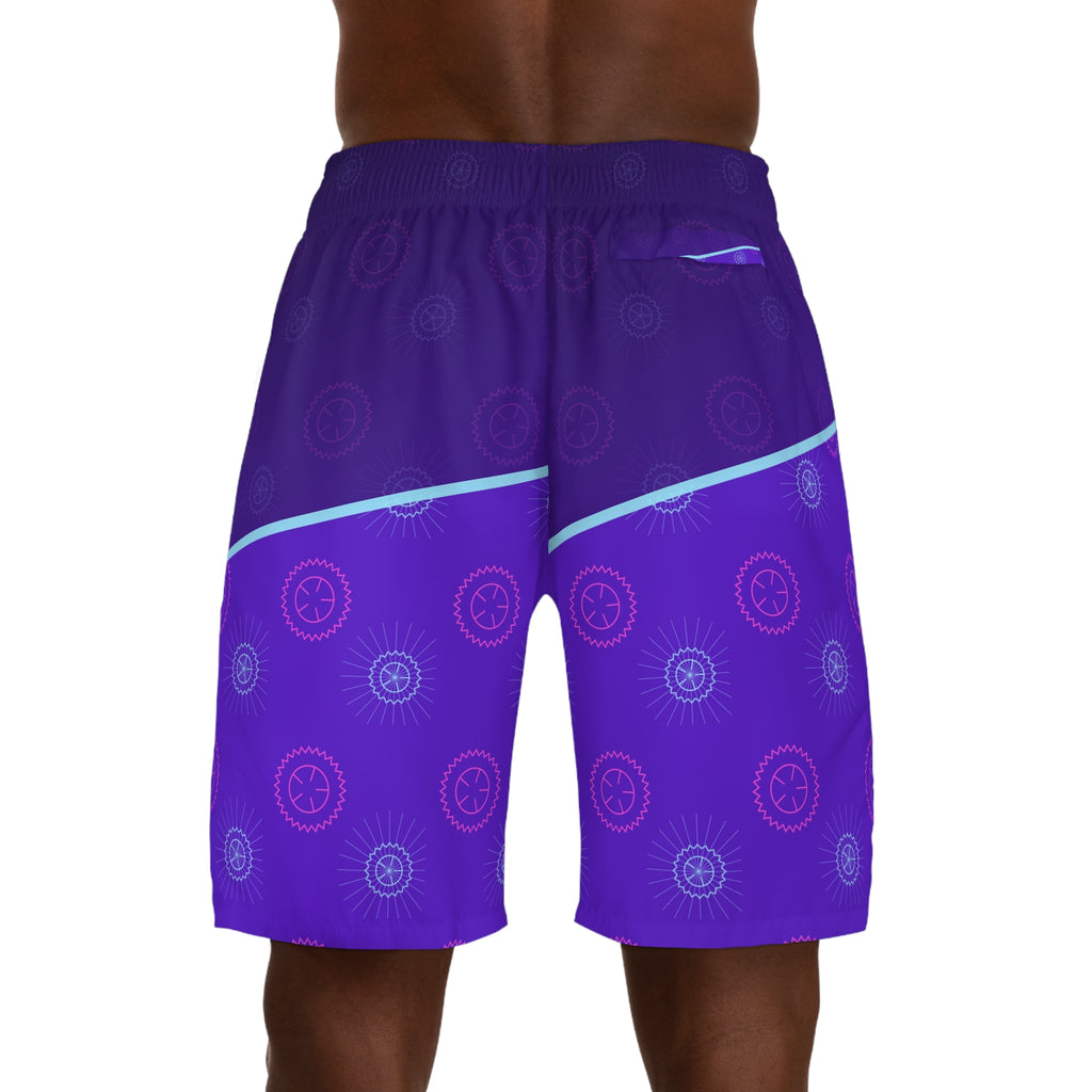 Cycling Ultra Violet Chainring Men's Athletic Shorts with Pockets