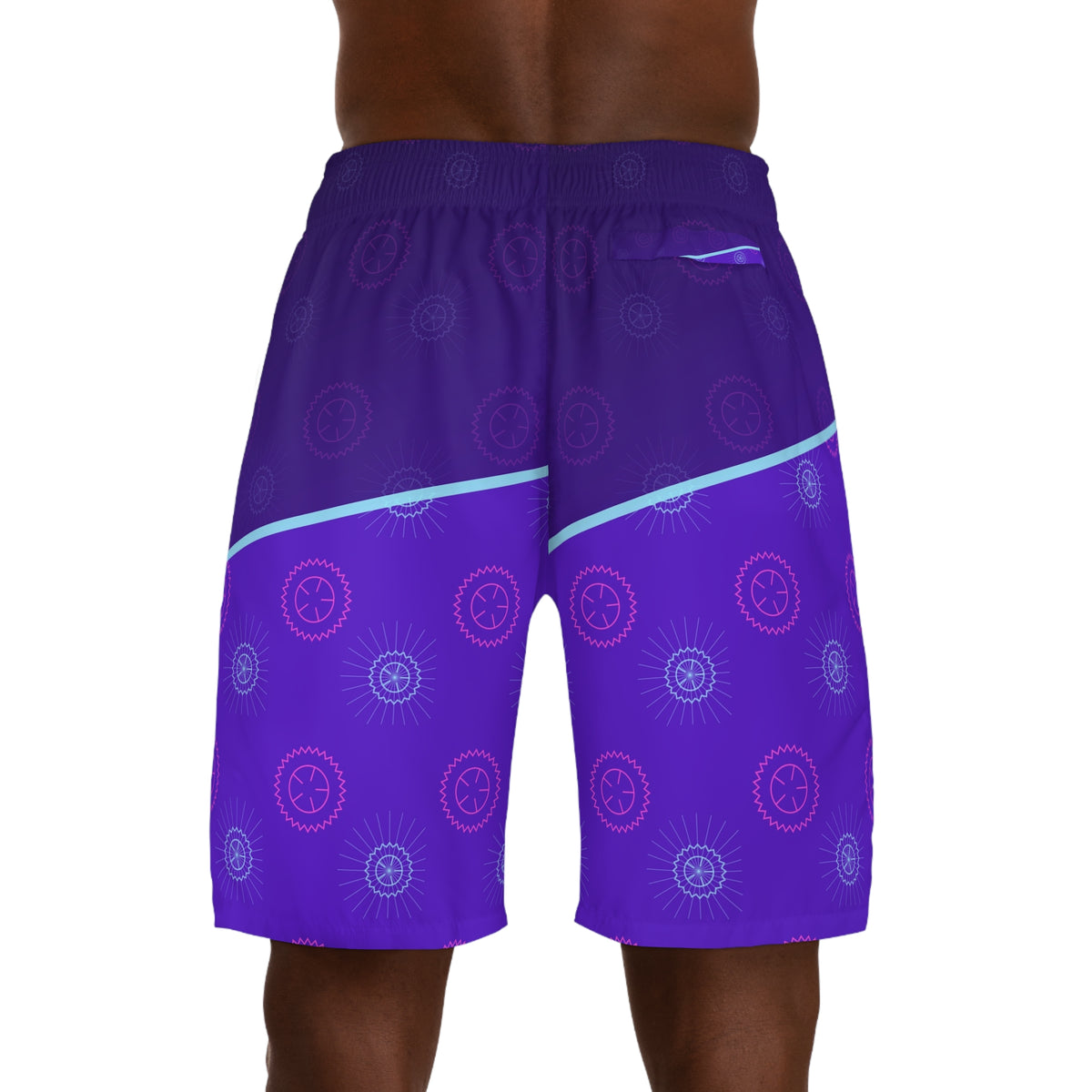 Cycling Ultra Violet Chainring Men's Athletic Shorts with Pockets