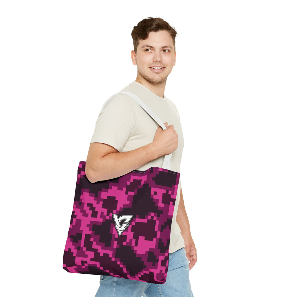 Berry Digital Camo Tote Bag — All-Over Print Gym & Everyday Tote
