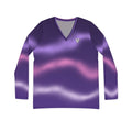 Lilac Aurora Women's Long Sleeve V-Neck Athletic Top