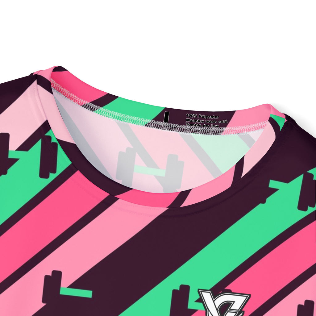 Training & Gym Flamingo Fizz Stripe Surge Men's Sports Jersey