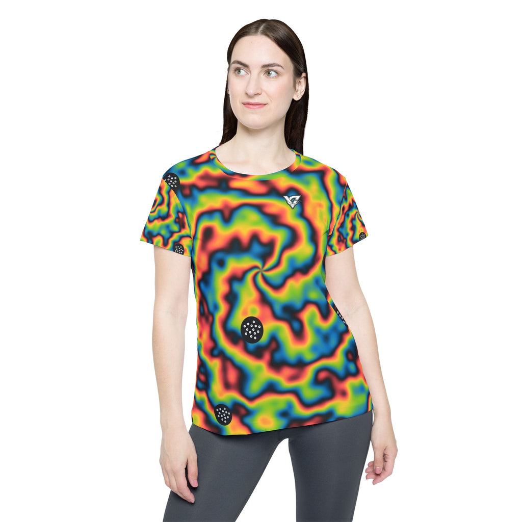 Golf Rainbow Rally Tie-Dye Spin Women's Sports Jersey