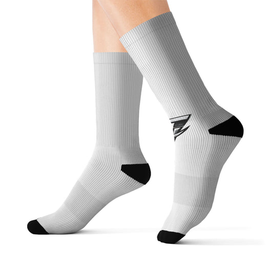 Athletic Sublimation Crew Socks — Minimal Logo Performance Socks