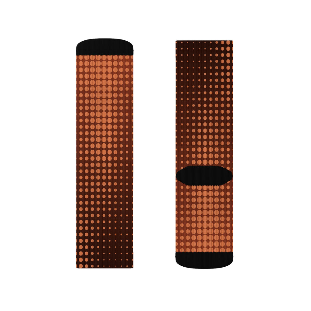 Terracotta Halftone Athletic Crew Socks