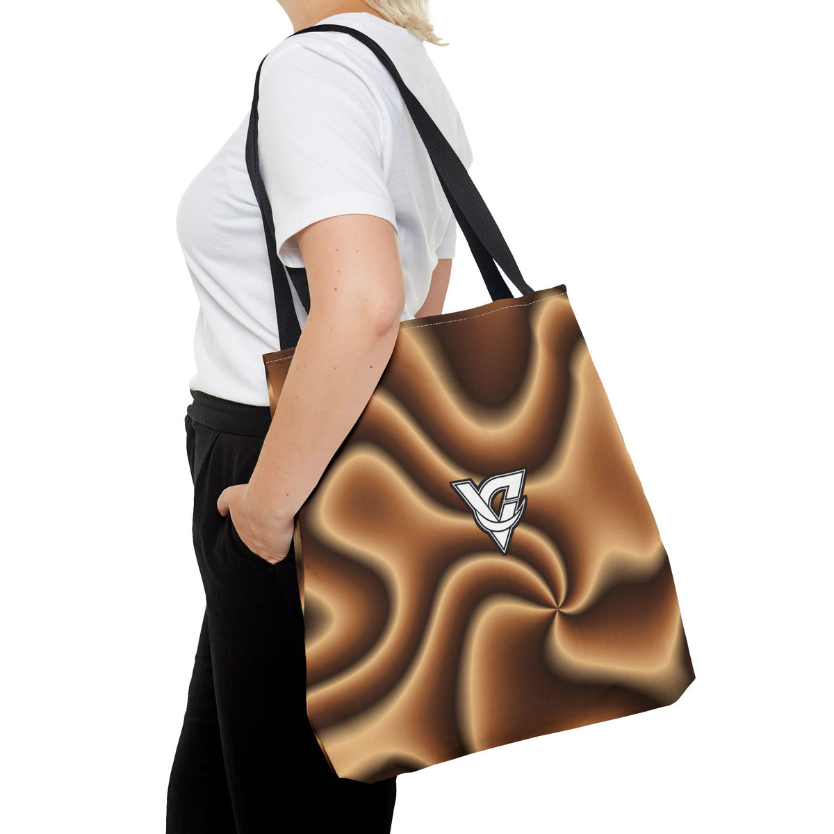 Chestnut Tie-Dye Tote Bag — All-Over Print Gym & Everyday Tote
