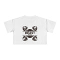 Beast Mode Crop Tee Women's Fitness Gym Top with Dumbbell by Vantacore Athletics, view 2