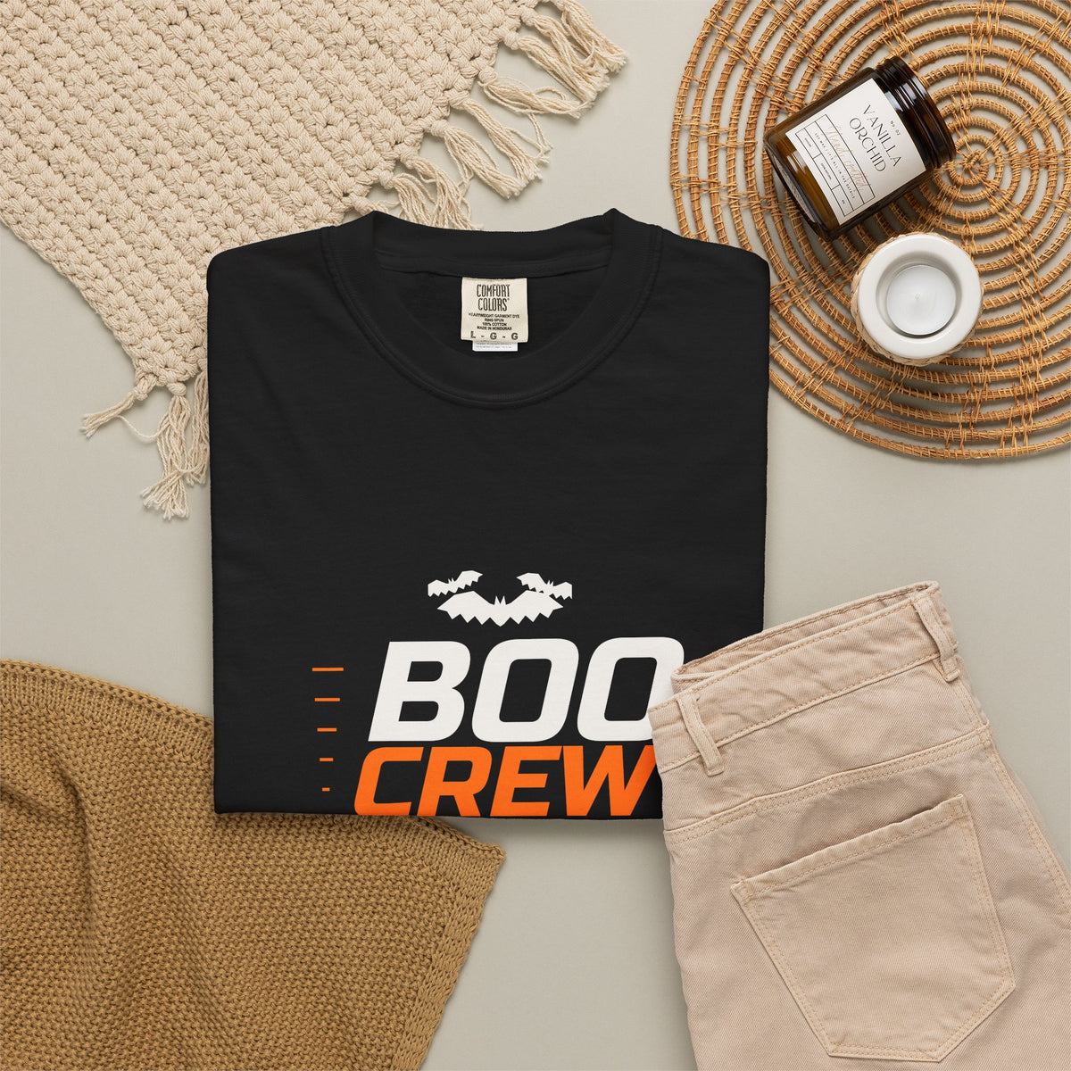 Boo Crew | Women's Halloween Garment-Dyed Graphic Tee