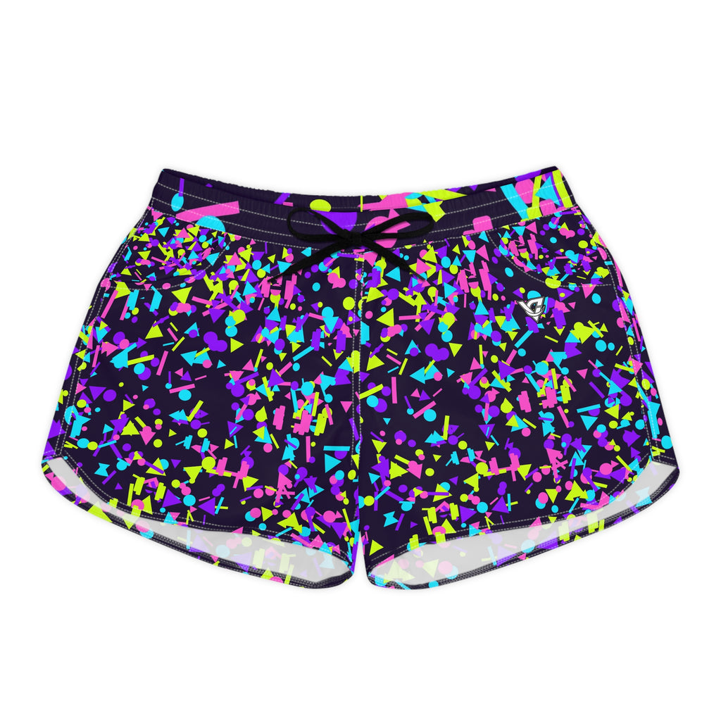 Training & Gym Violet Volt Confetti Pop Women's Athletic Shorts with Pockets