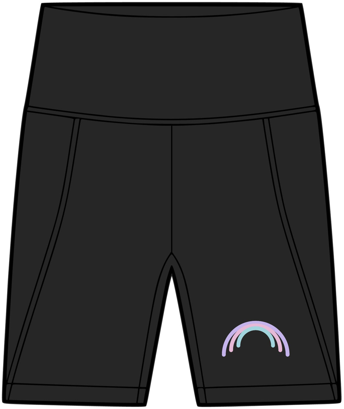 Lavender Horizon | Women's Biker Shorts with Pockets