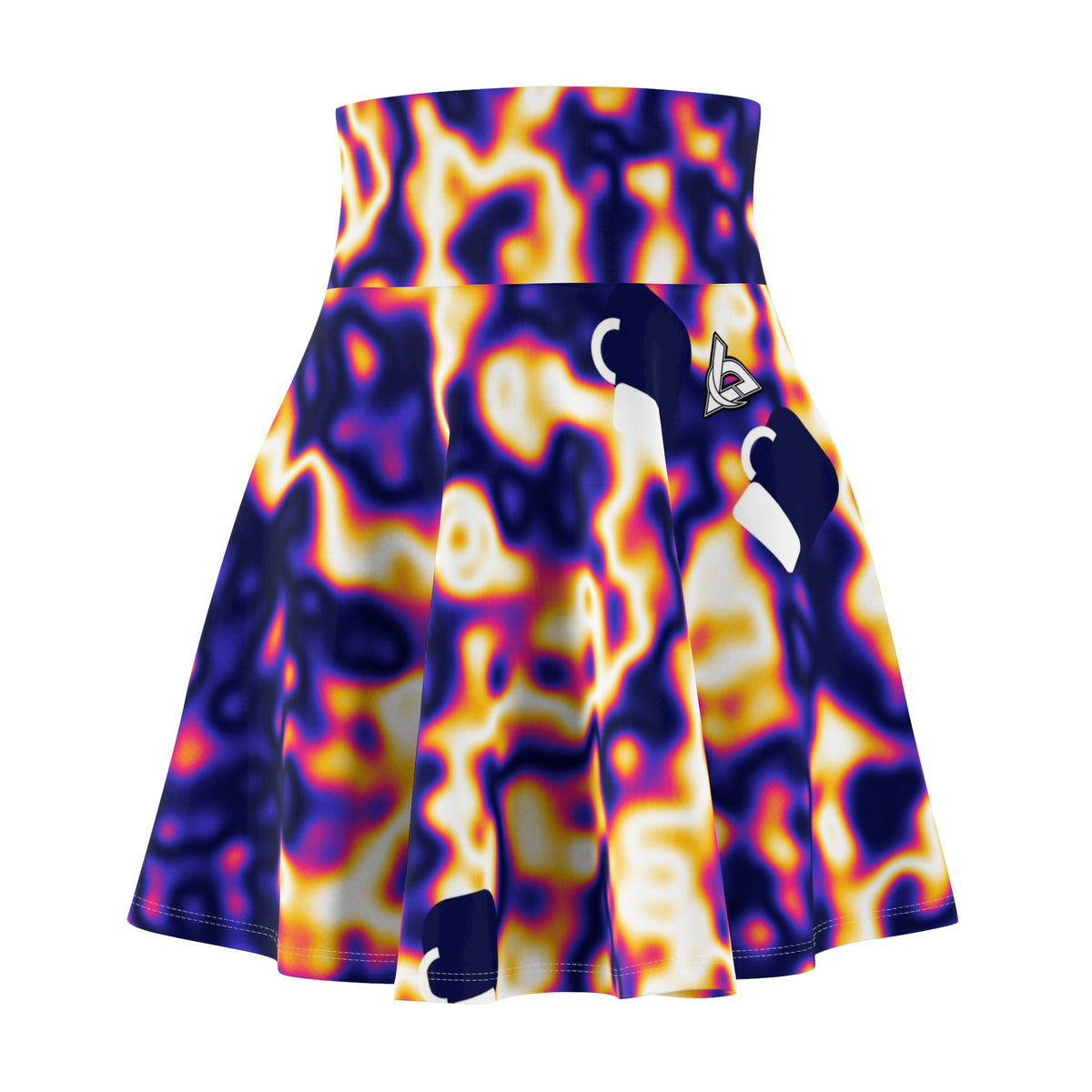 Combat Sports Royal Flame Marble Flow Women's Athletic Skater Skirt