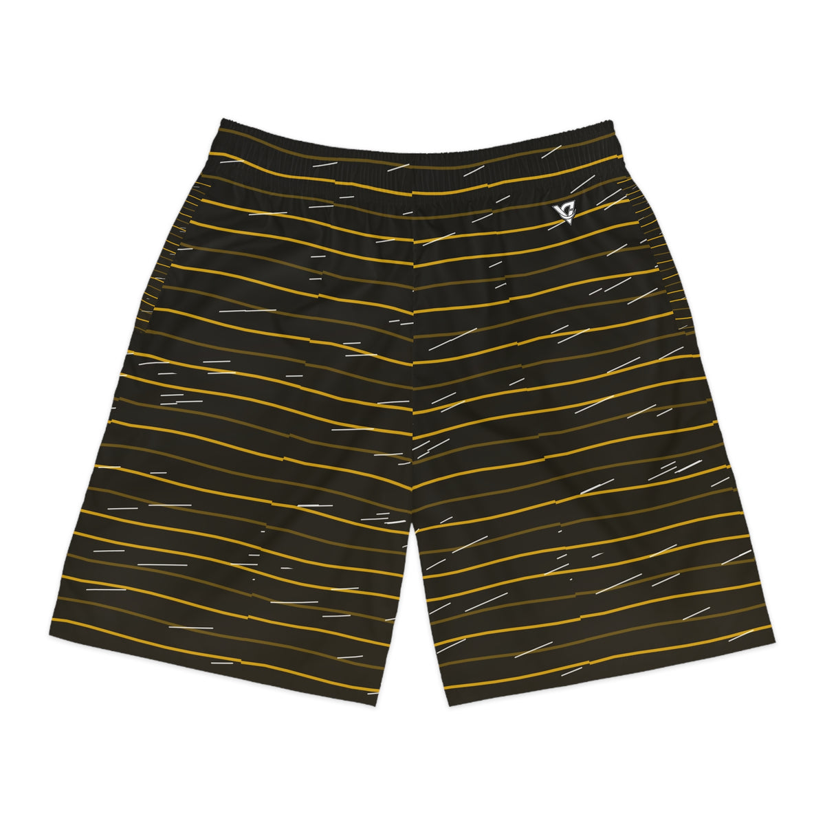 Running Gold Rush Pace Lanes Men's Athletic Shorts with Pockets
