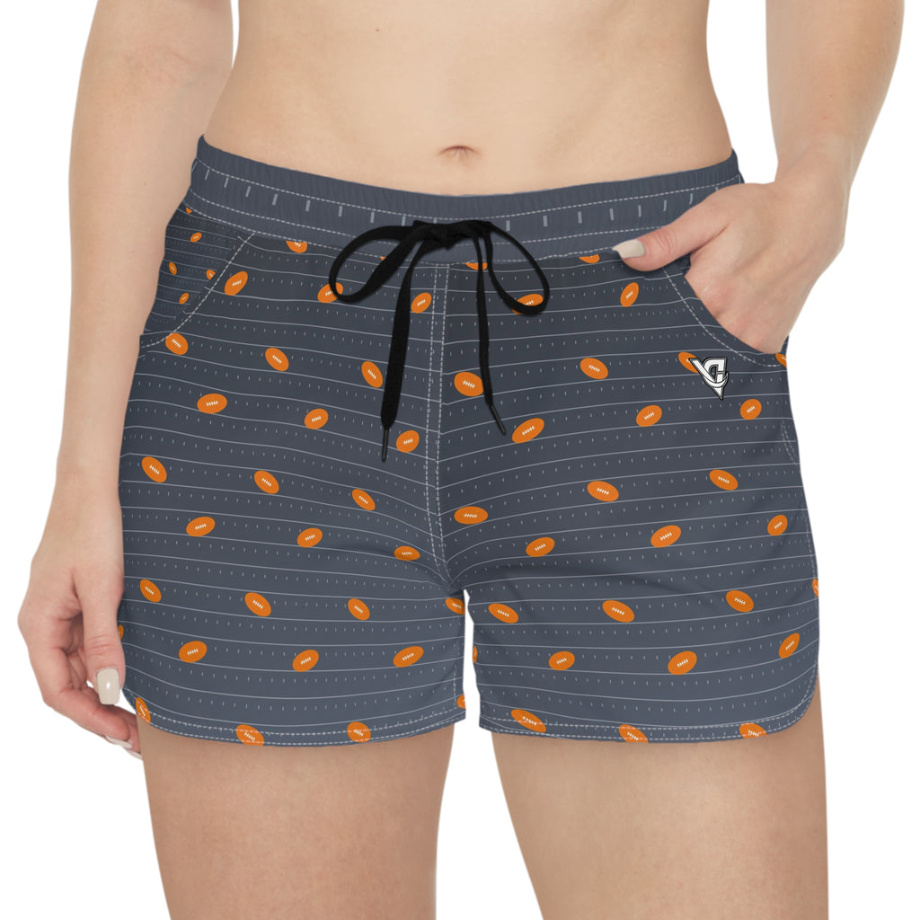 Football Slate Storm Gridiron Women's Athletic Shorts with Pockets