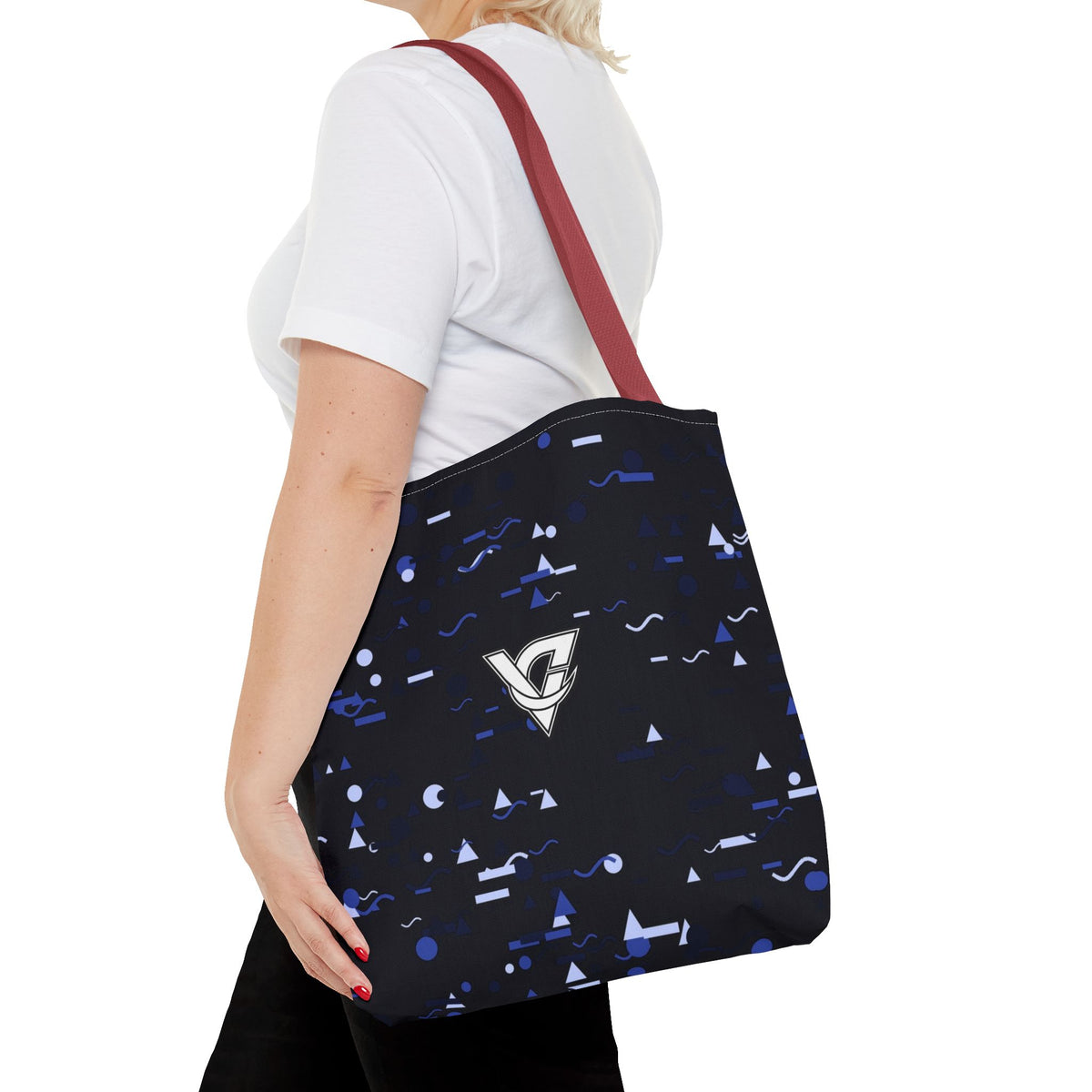Midnight Confetti Tote Bag — All-Over Print Gym & Everyday Tote