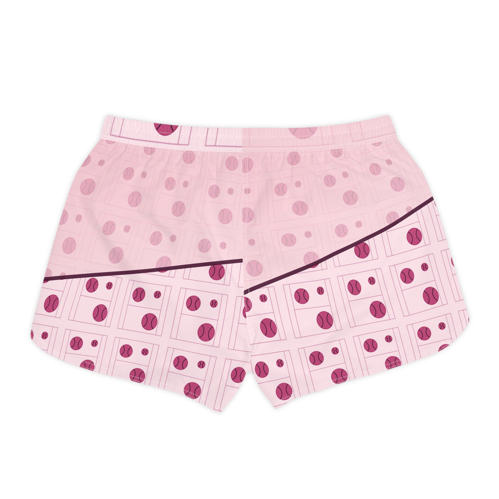 Tennis Blush Rose Baseline Seam Women's Athletic Shorts with Pockets