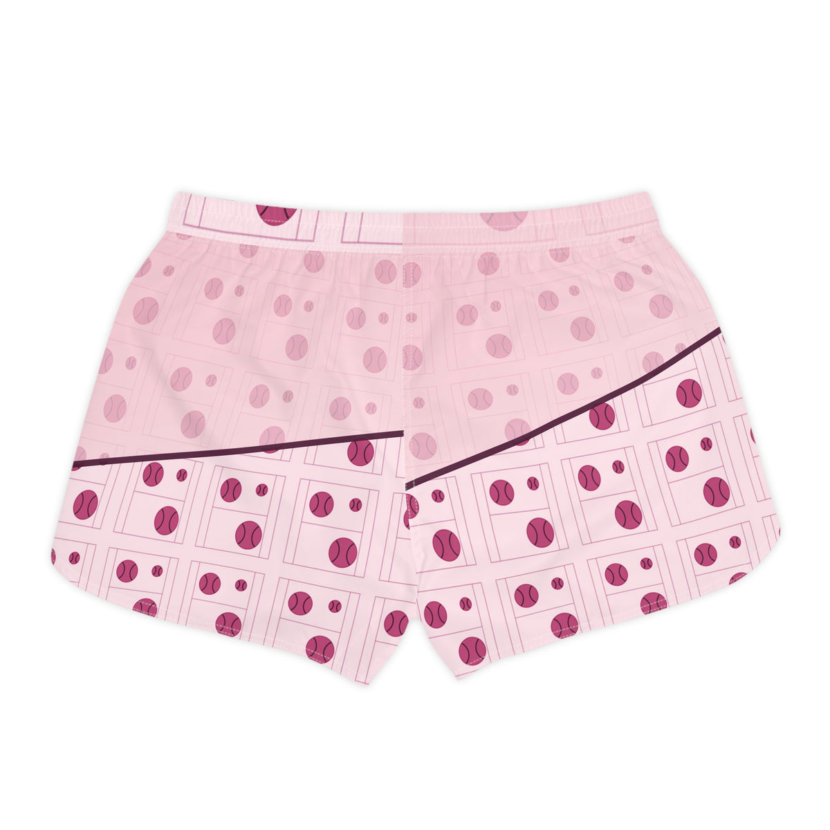 Tennis Blush Rose Baseline Seam Women's Athletic Shorts with Pockets