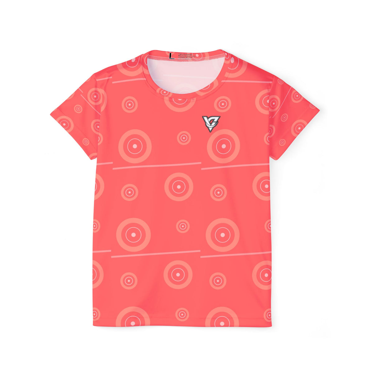 Training & Gym Hot Coral Iron Plate Women's Sports Jersey
