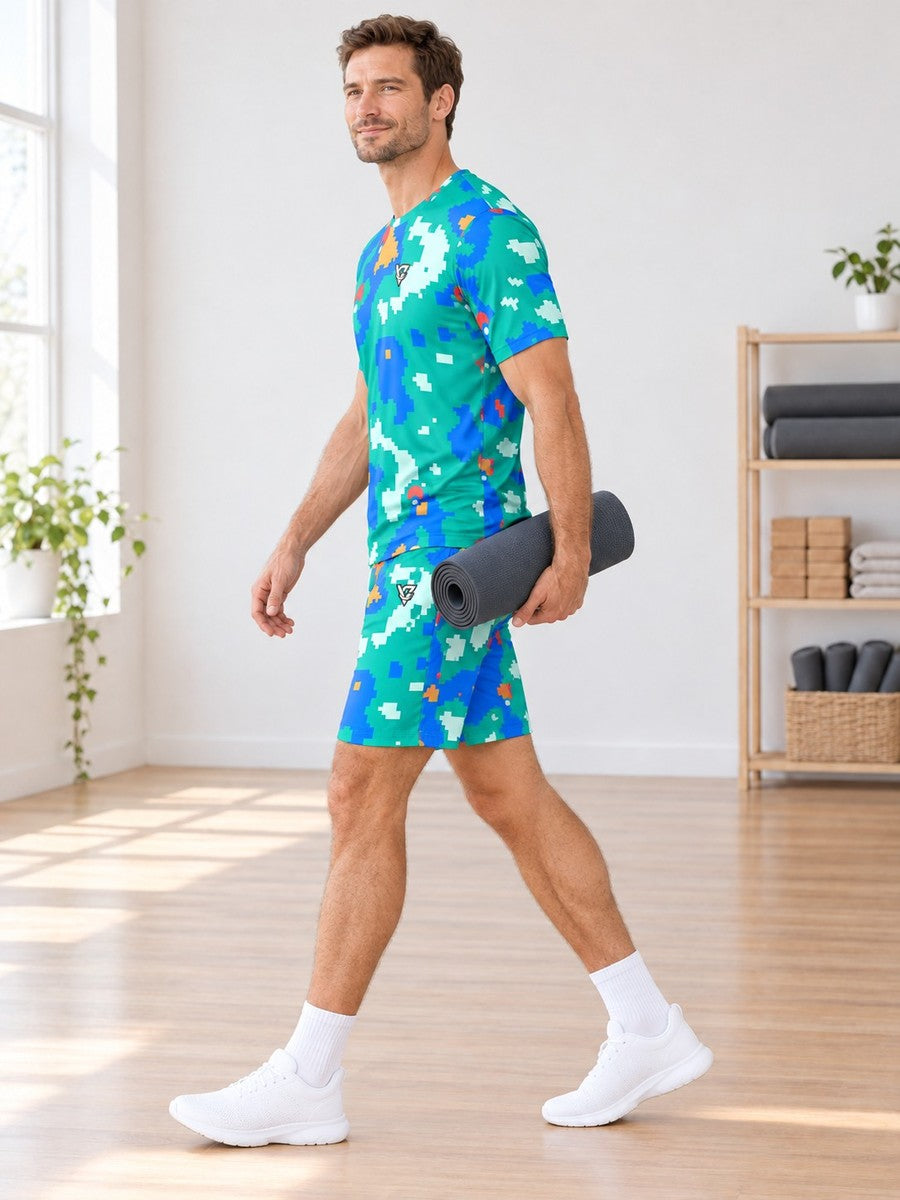 Yoga Sea Glass Pixel Camo Men's Sports Jersey - side view
