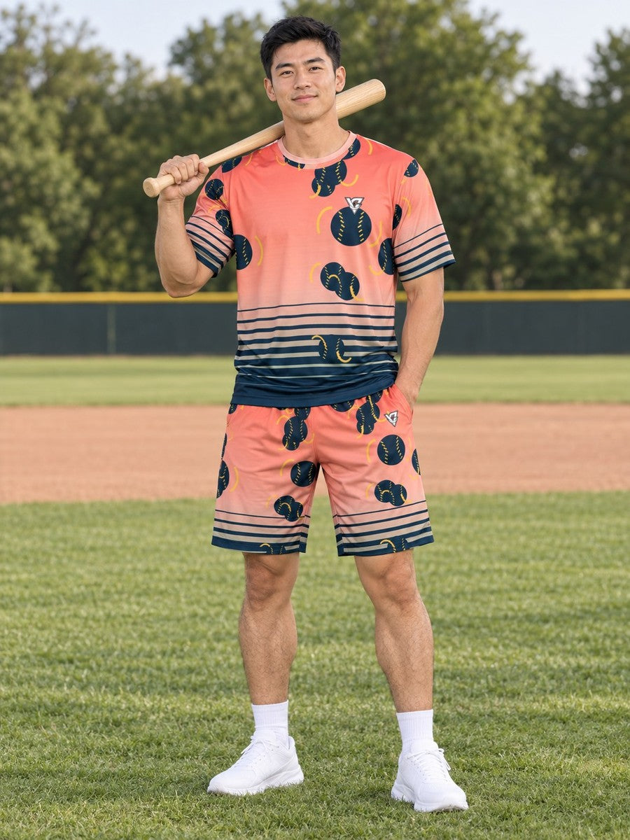 Baseball & Softball Coral Reef Horizon Fade Men's Sports Jersey - front view