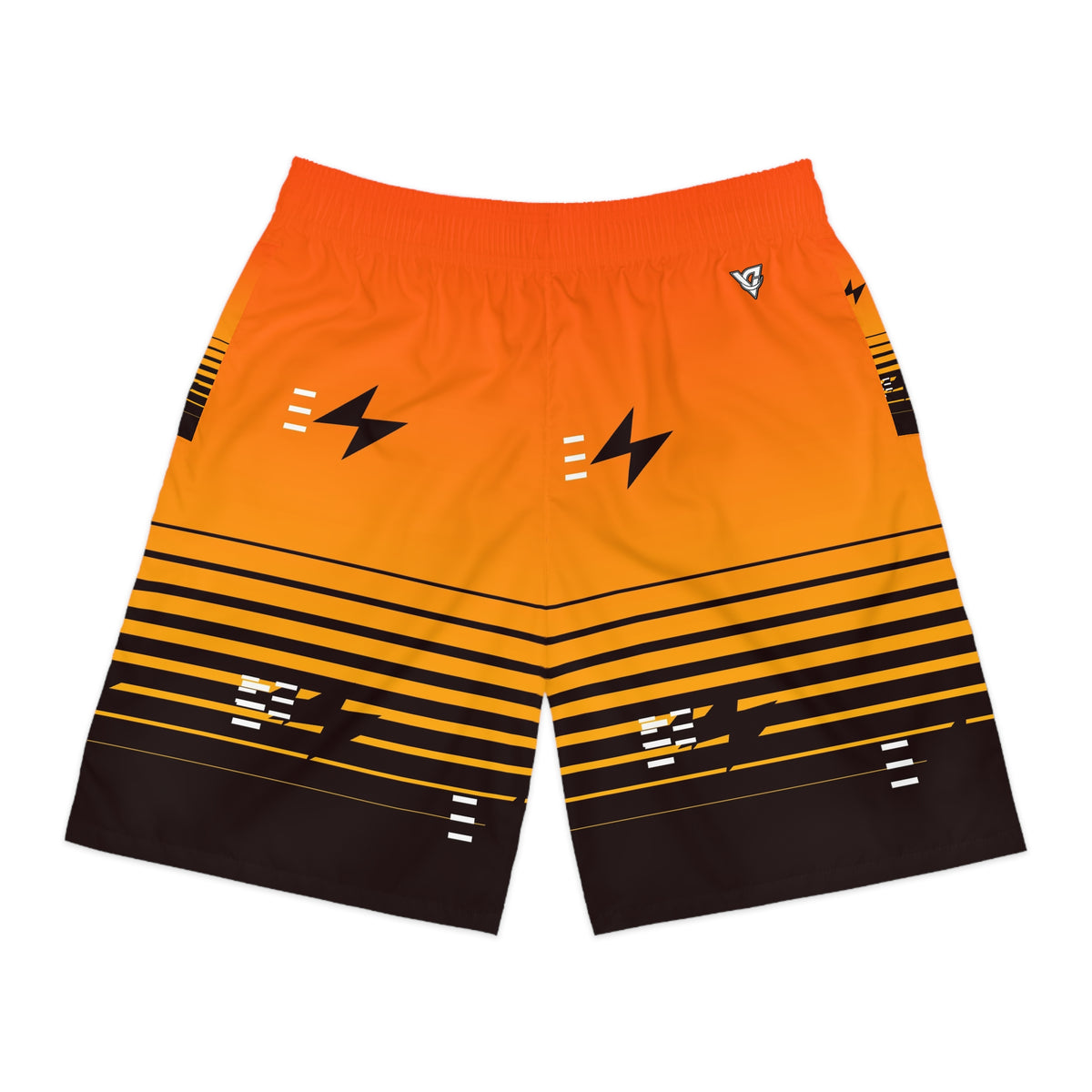 Running Solar Flare Horizon Fade Men's Athletic Shorts with Pockets