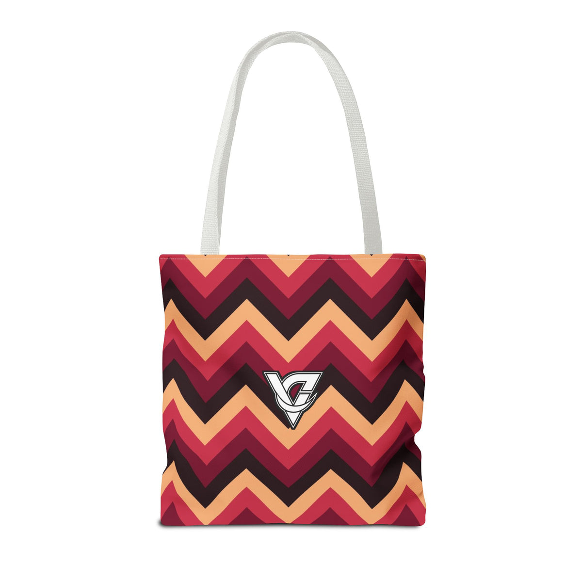 Cranberry Chevron Tote Bag — All-Over Print Gym & Everyday Tote