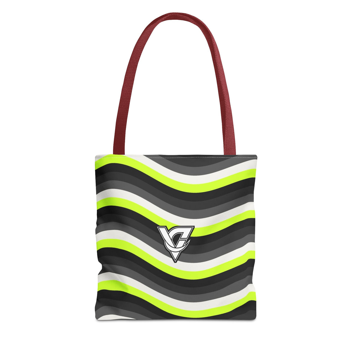 Graphite Wave Tote Bag — All-Over Print Gym & Everyday Tote