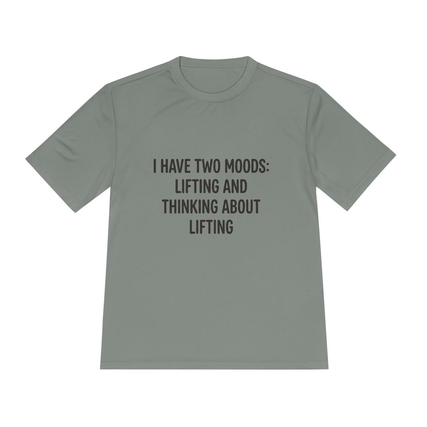 Lifting & Thinking About Lifting Tee — Workout Humor Moisture‑Wicking Shirt