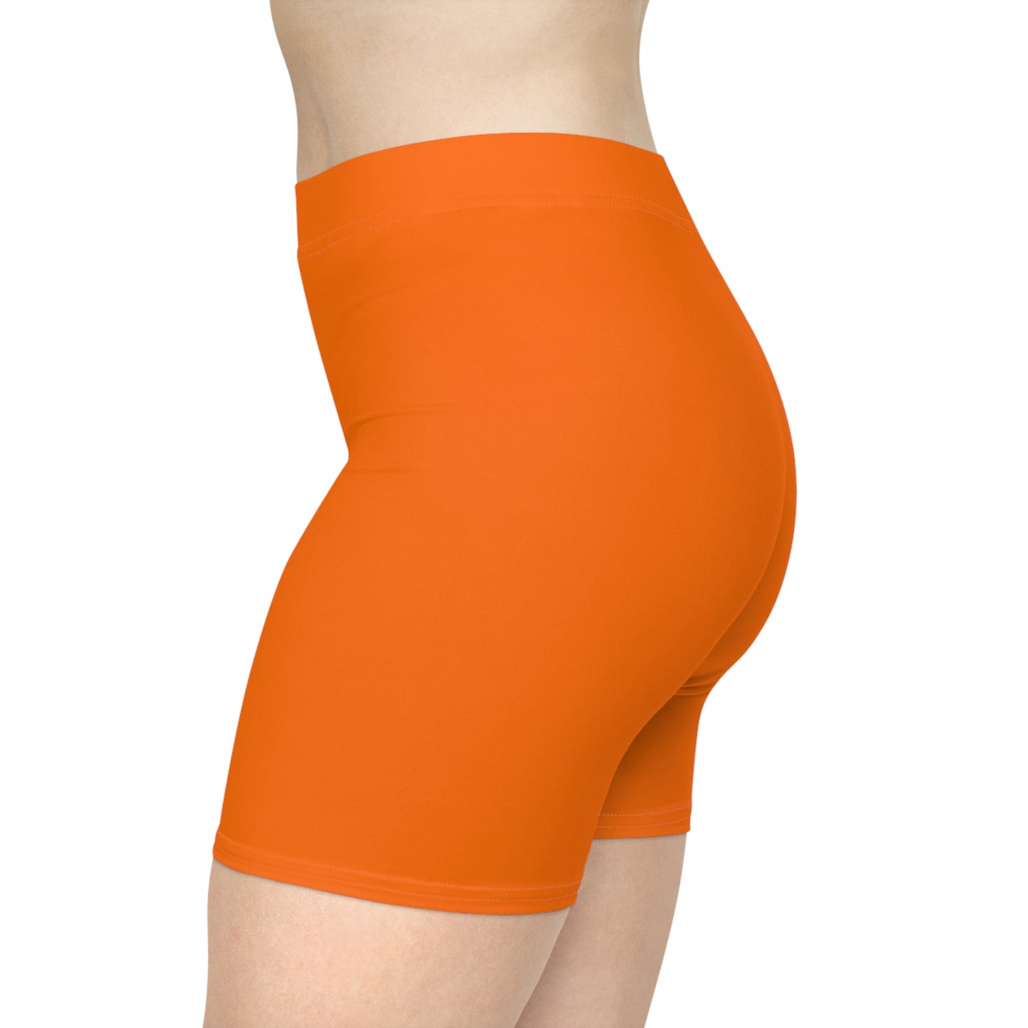 Women's Biker Shorts | Orange Compression Activewear