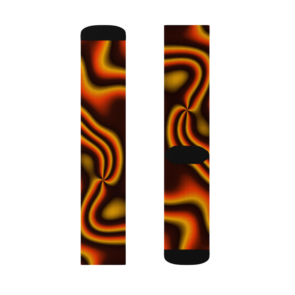 Lava Tie-Dye Athletic Crew Socks