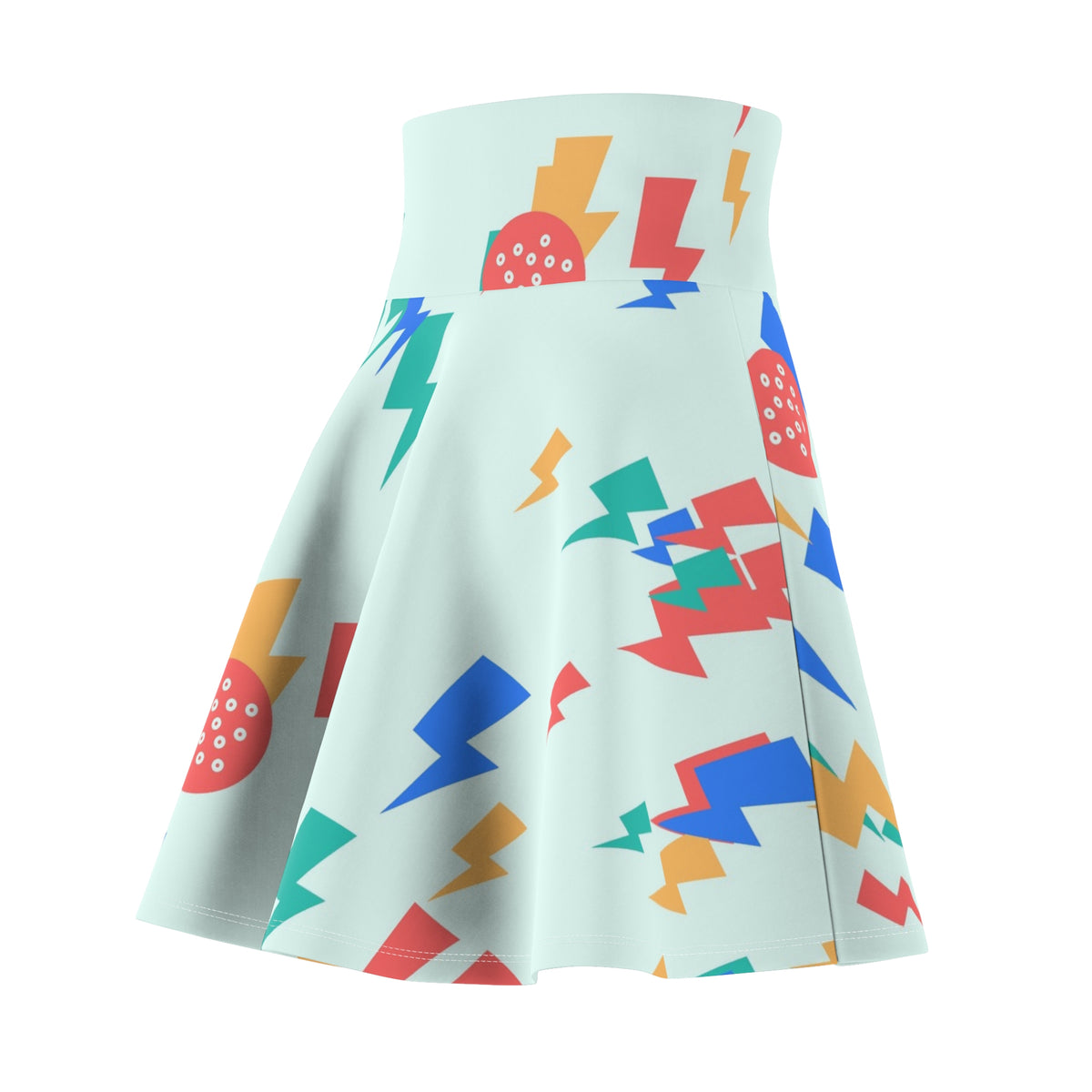 Golf Sea Glass Bolt Strike Women's Athletic Skater Skirt