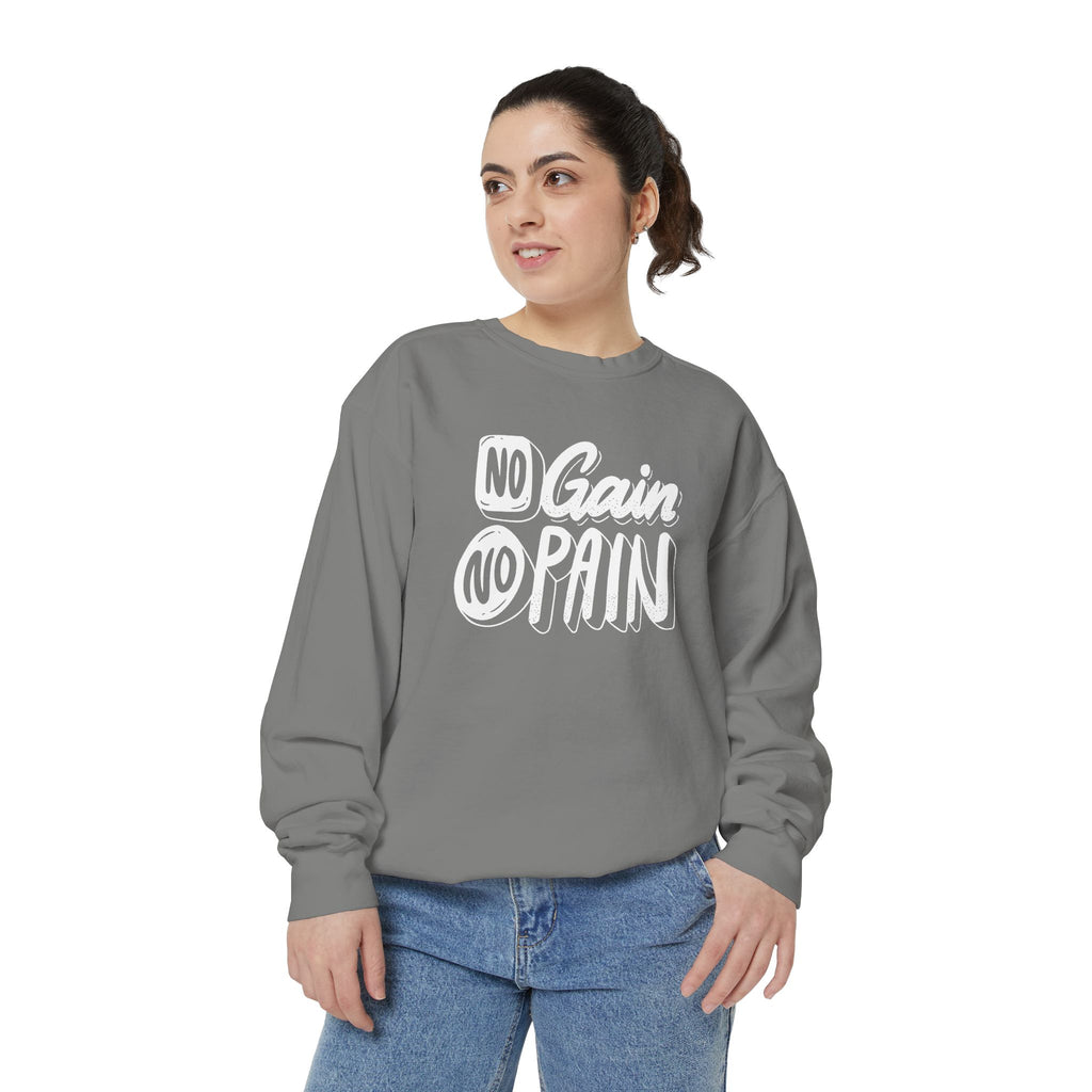No Gain No Pain Sweatshirt | Motivational Fitness Crewneck