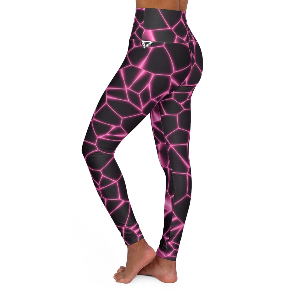 Rose Magma High-Waisted Yoga Leggings