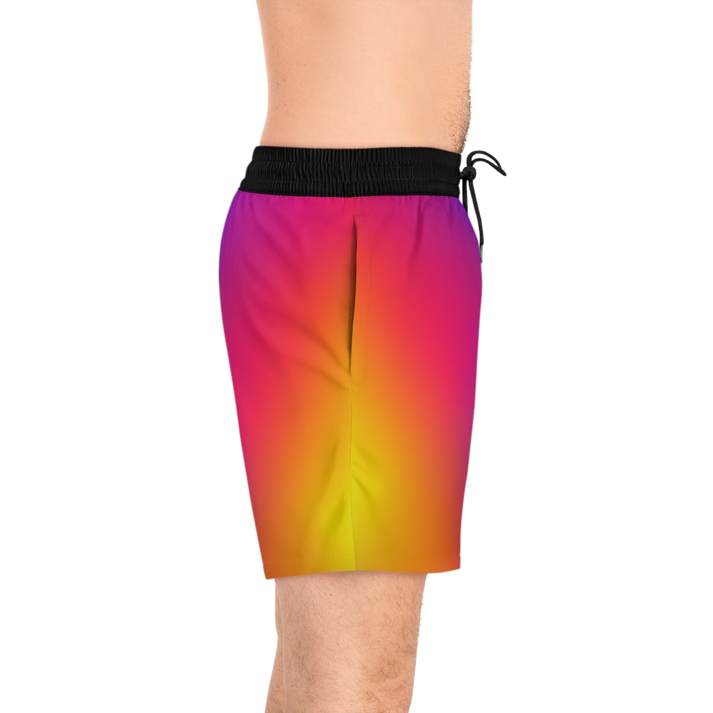 Vibrant Gradient Geometric Jogger Shorts - No Pockets
