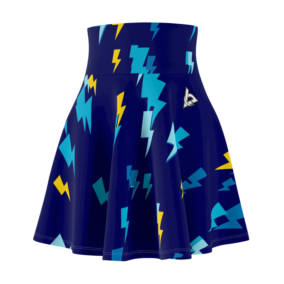 Pickleball Cobalt Spark Bolt Strike Women's Athletic Skater Skirt
